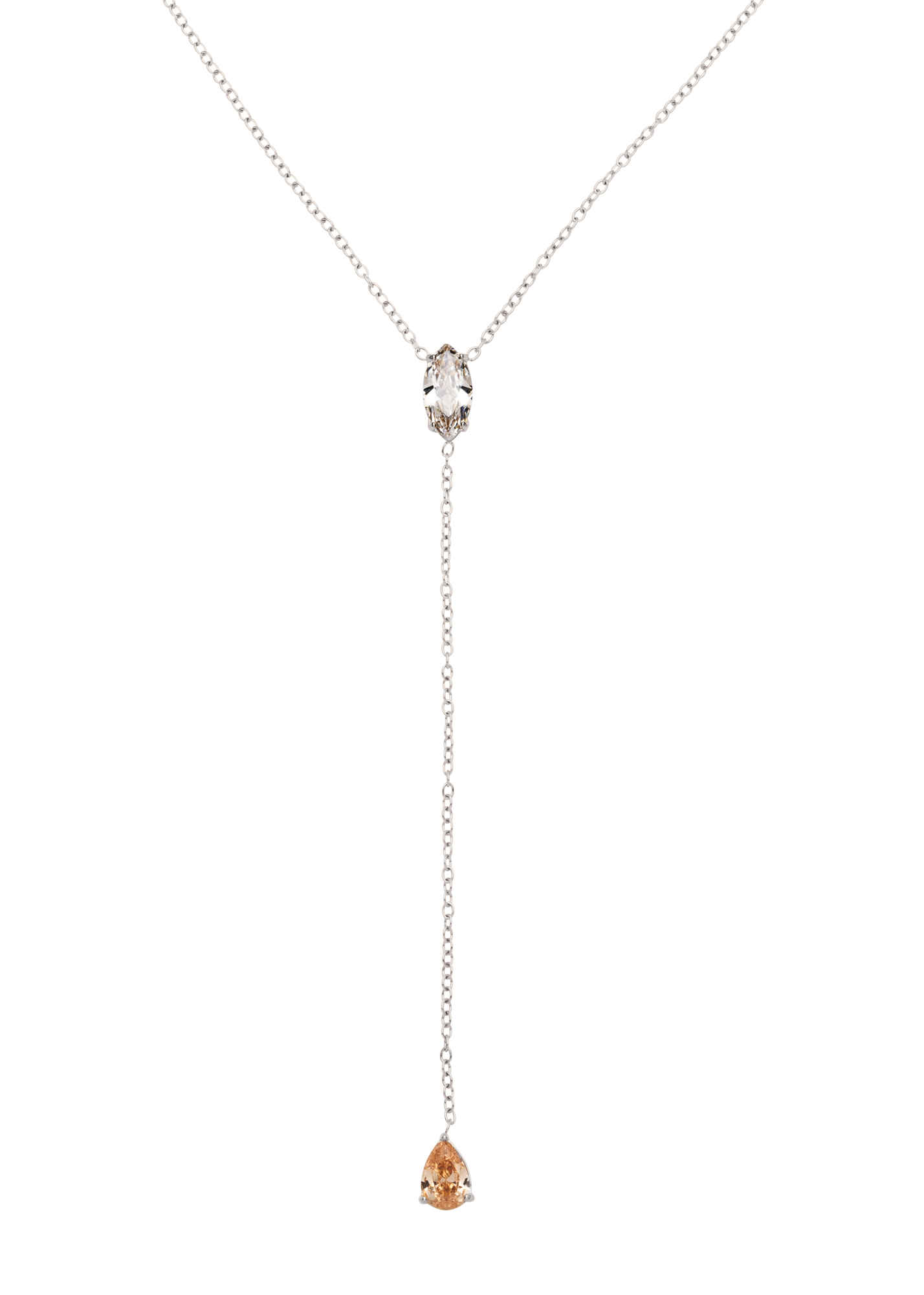 Golden drop necklace silver