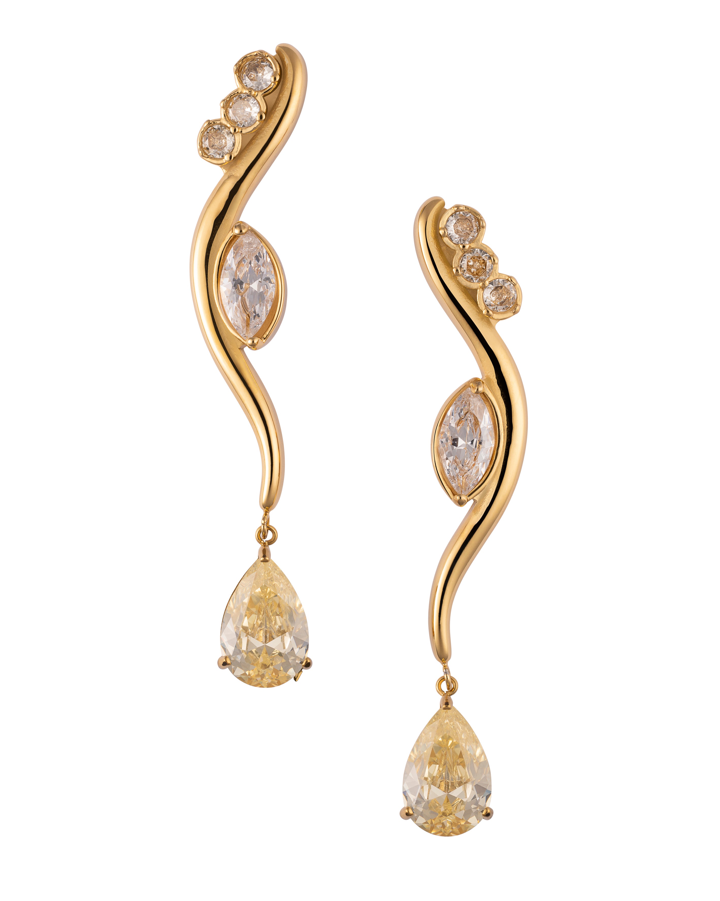 YELLOW DROP EARRINGS