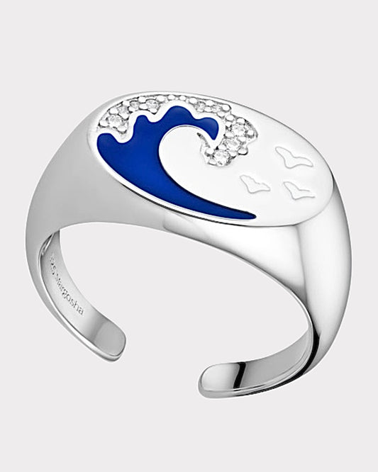 Ocean breeze ring silver