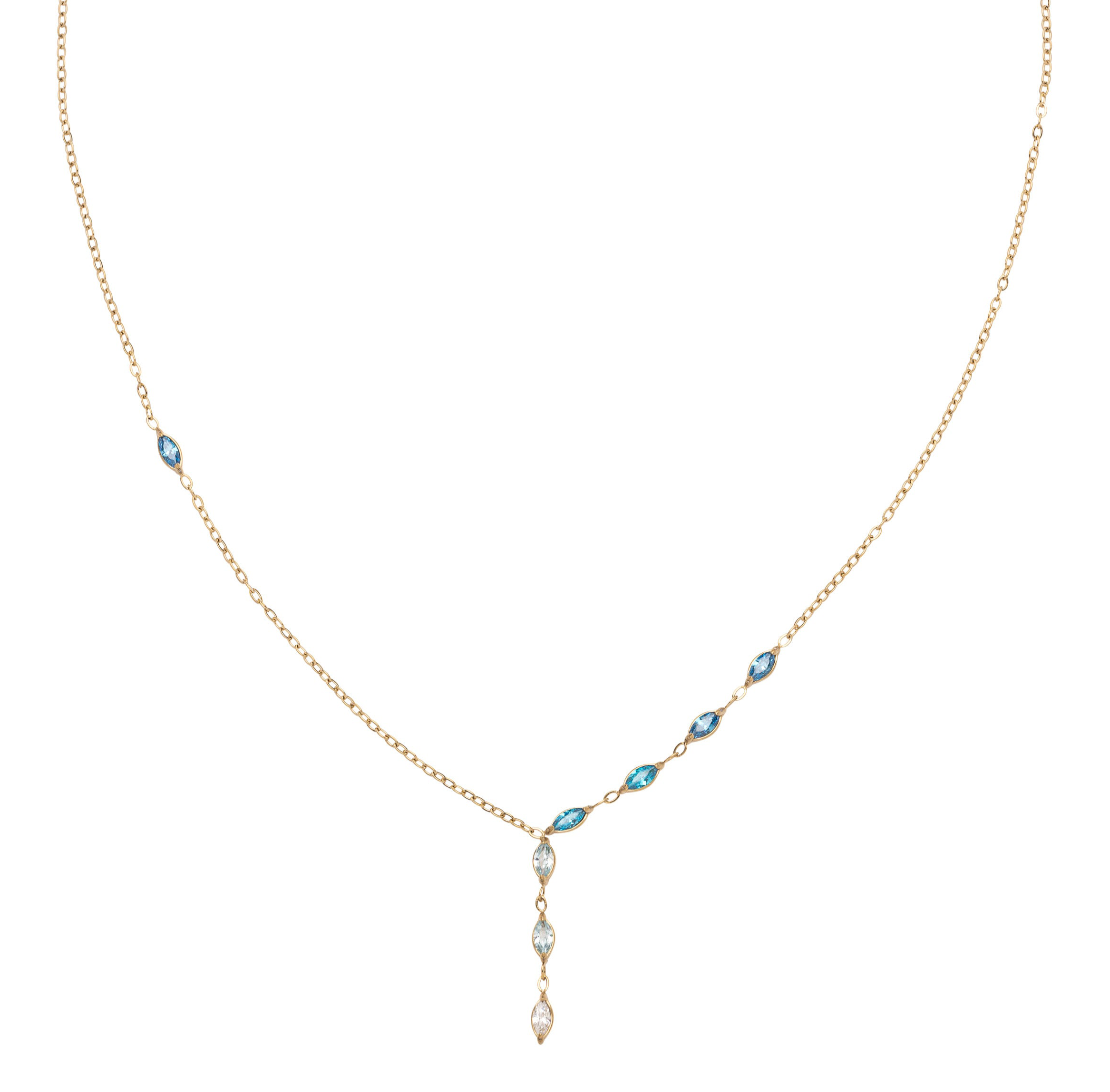 Blue drops gold