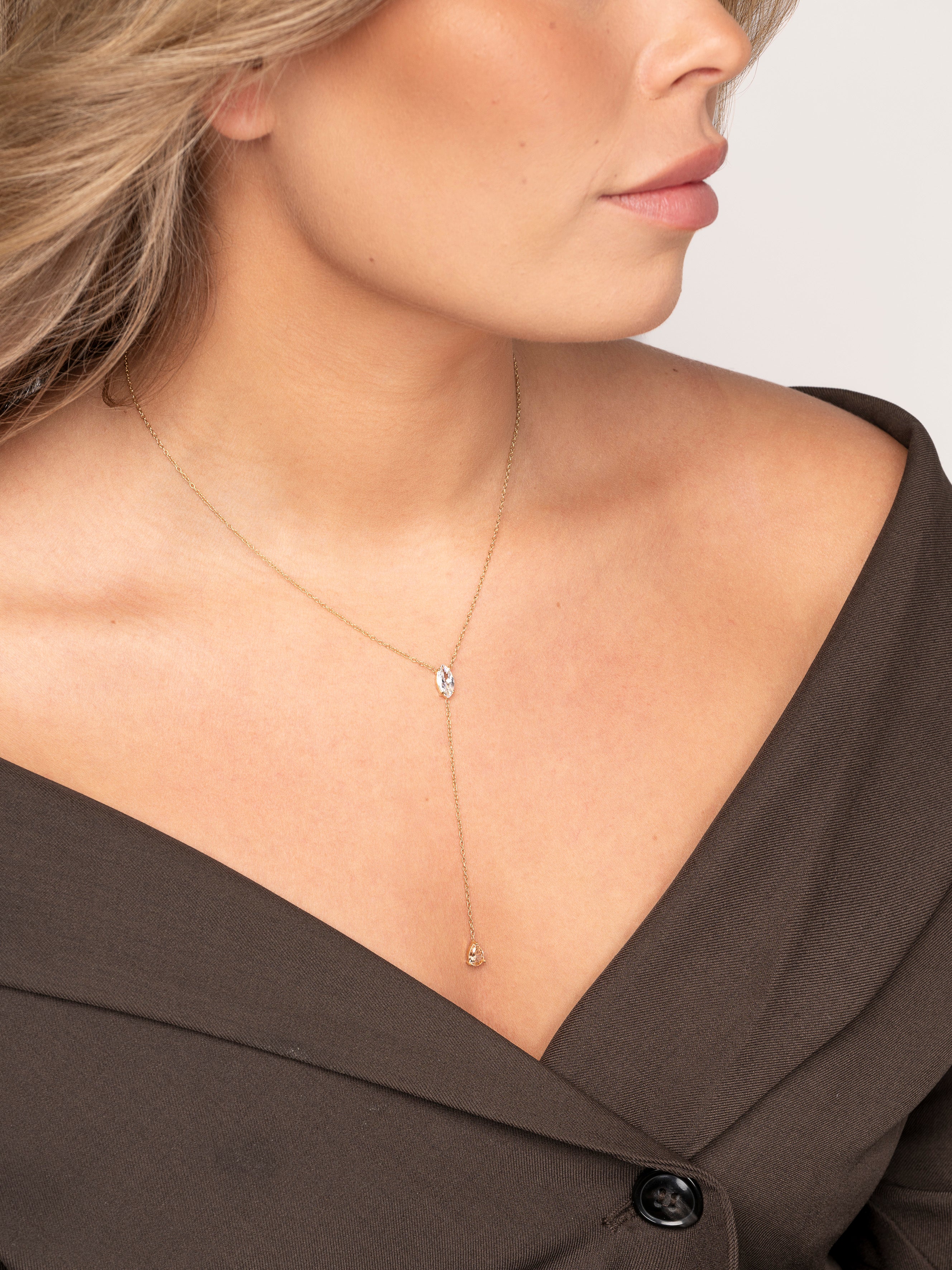 Golden drop necklace